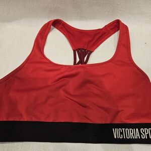 Victoria's Secret Red and Black Sports Bra